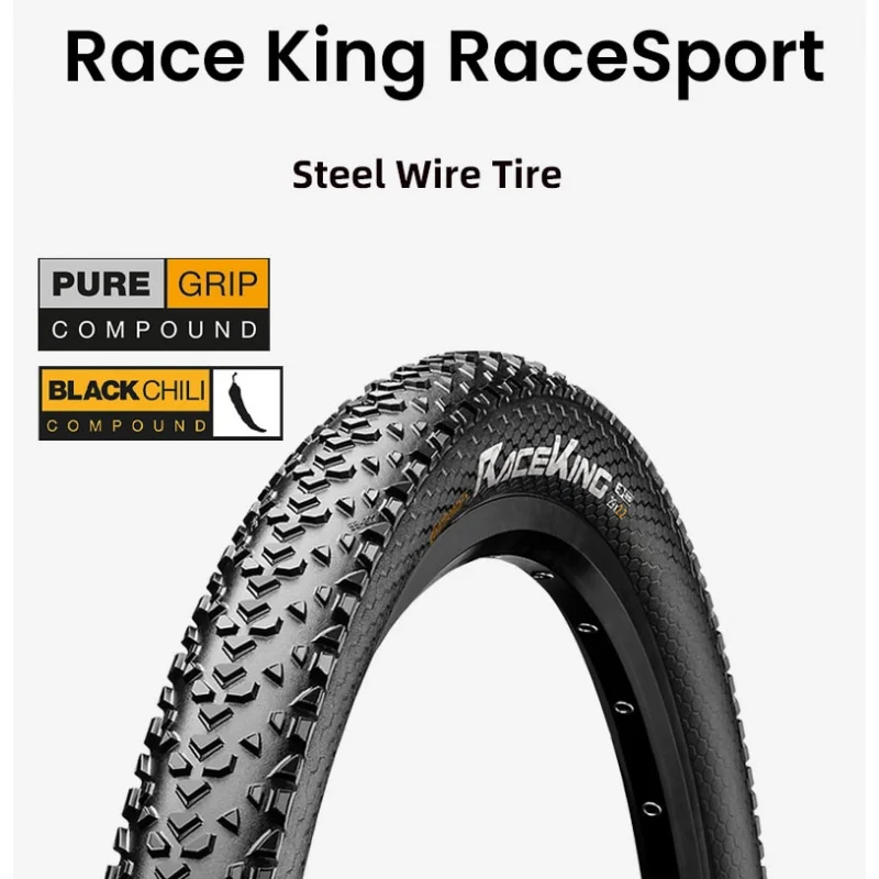 Continental Race King MTB Tire 26 27.5 29 2.0 2.2 Tire Rim 180TPI Bicycle No-Folding Tire Steel Wire Tyre Anti Puncture