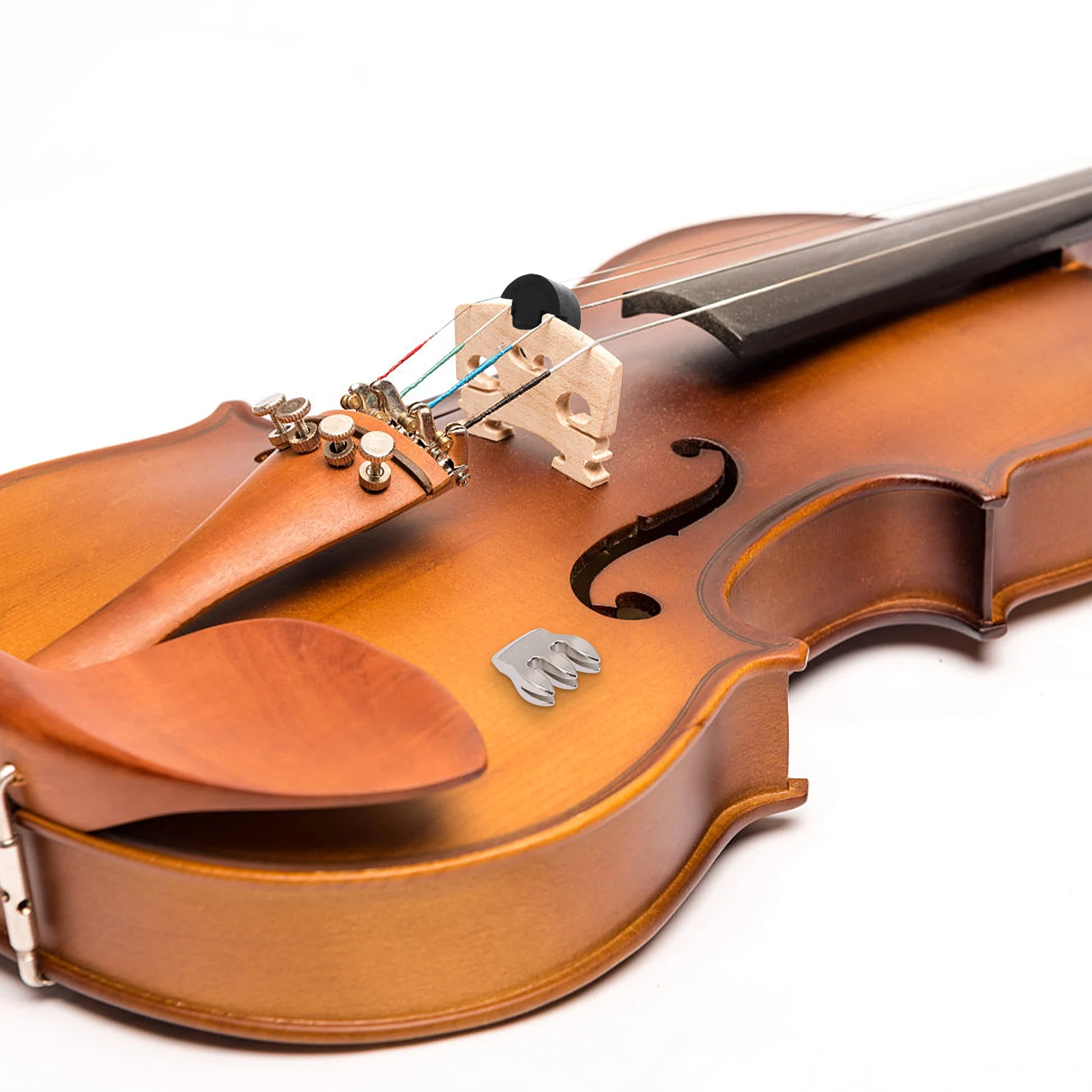 

Violin Mute Silencers Sordino Fiddle Practice Musical Instrument Accessories Metal