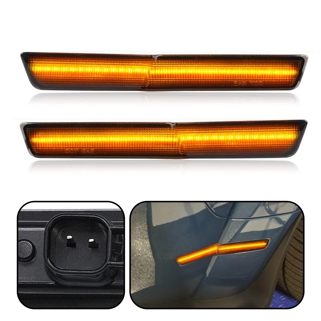 

1 Pair 12V 5W LED Front Side Fender Marker Lights Fit for Dodge Challenger SRT Jailbreak Demon R/T 68195788AB 68195789AB New