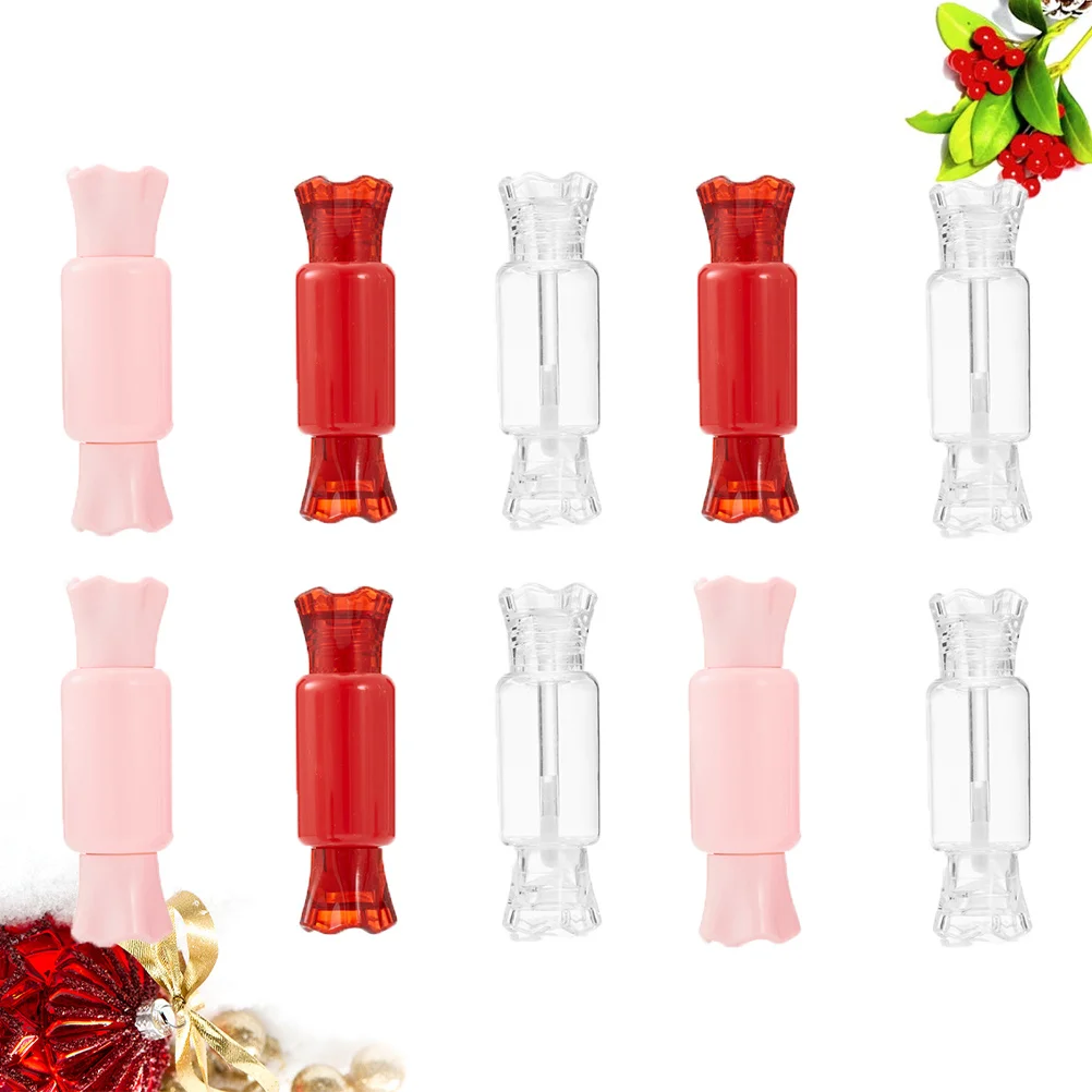 

10Pcs Empty Lip Gloss Bottles Small Lipstick DIY Tubes Portable Makeup Container Durable Travel Lip Gloss Bottle