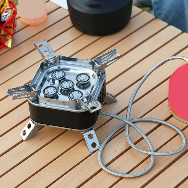 التخييم موقد قابل للطي الشعلات جيب نزهات طباخ غاز الظهر موقد للطي تجهيزات المطابخ في الهواء الطلق يسهل حملها 24BD