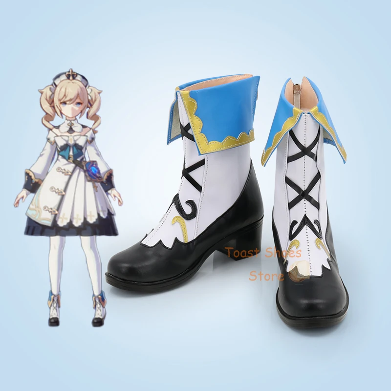 Spel Cosplay Komische Anime Spel Voor Con Halloween Party Cosplay Kostuum Prop Genshinimpact Barbara Schoenen