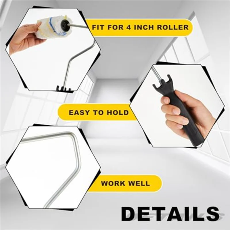 

A44Z-рамка для малярного валика с одним рычагом, 4-дюймовый мини-валик, 30-дюймовая рамка, ручка для малярного валика для детальной покраски и резки деталей