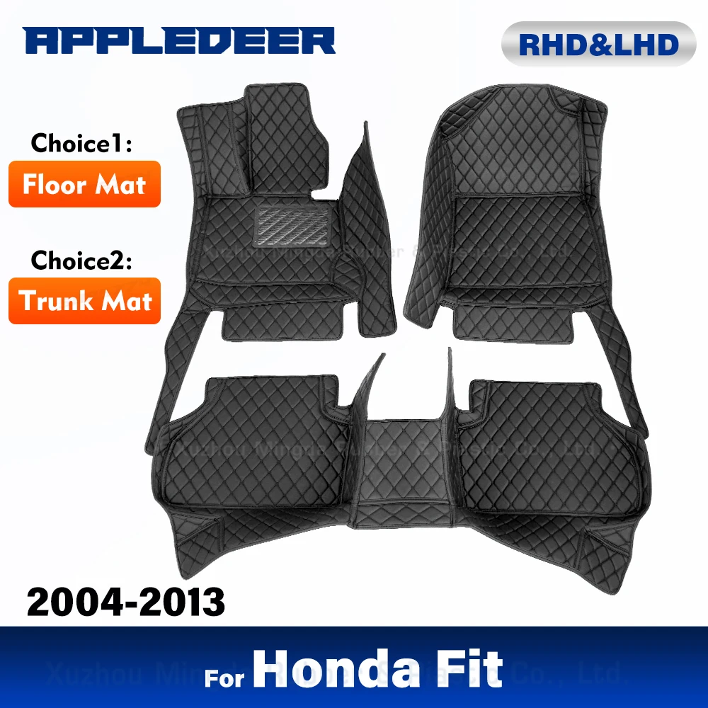 

Car floor mats for Honda Fit 2004-2013 2006 2007 2008 2009 2010 2011 2012 Custom Trunk Mat Auto foot Pads Interior Accessories