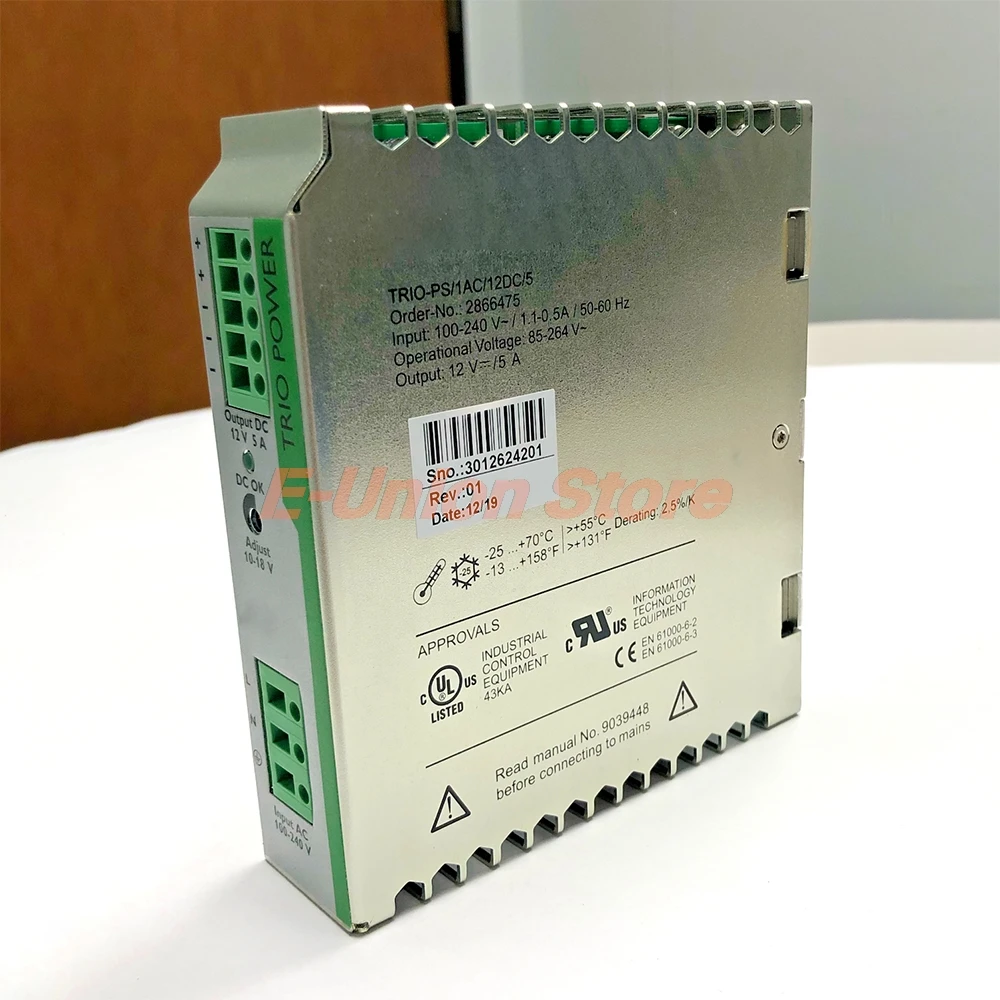 2866475 TRIO-PS/1AC/12DC/5-2866475 TRIO POWER Switching Power Supply Fully Tested Fast Ship