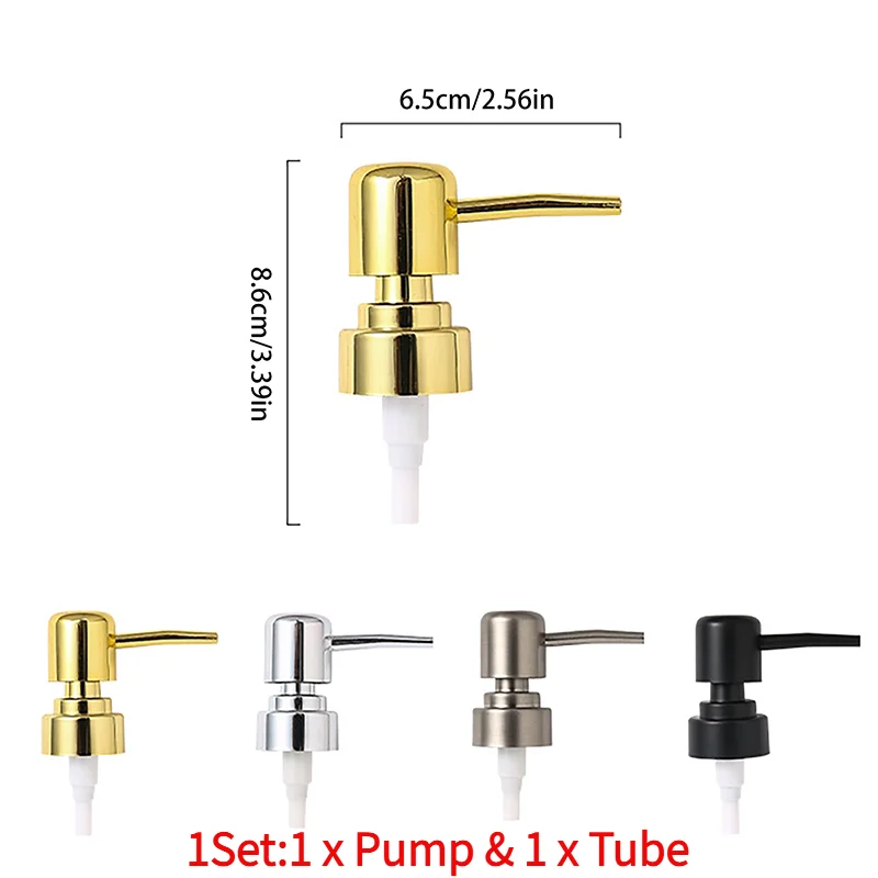 *1Set Soap Pump Liquid Pump Head Lotion Dispenser Head Push Type Round Head 28 Thread Bath Bottle Press Nozzle,ABS Lotion Tube