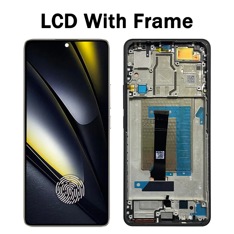 6.67”AMOLED Poco F6 Display With Fingerprint For Xiaomi Poco F6 LCD 24069PC21G  Display Touch Screen Digitizer Assembly