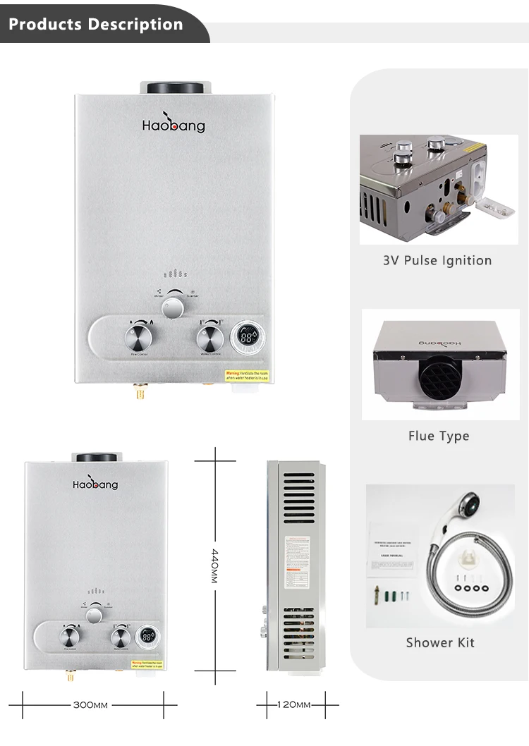 China Manufacture Best Price 6L Instant Tankless LPG Gas Water Heater