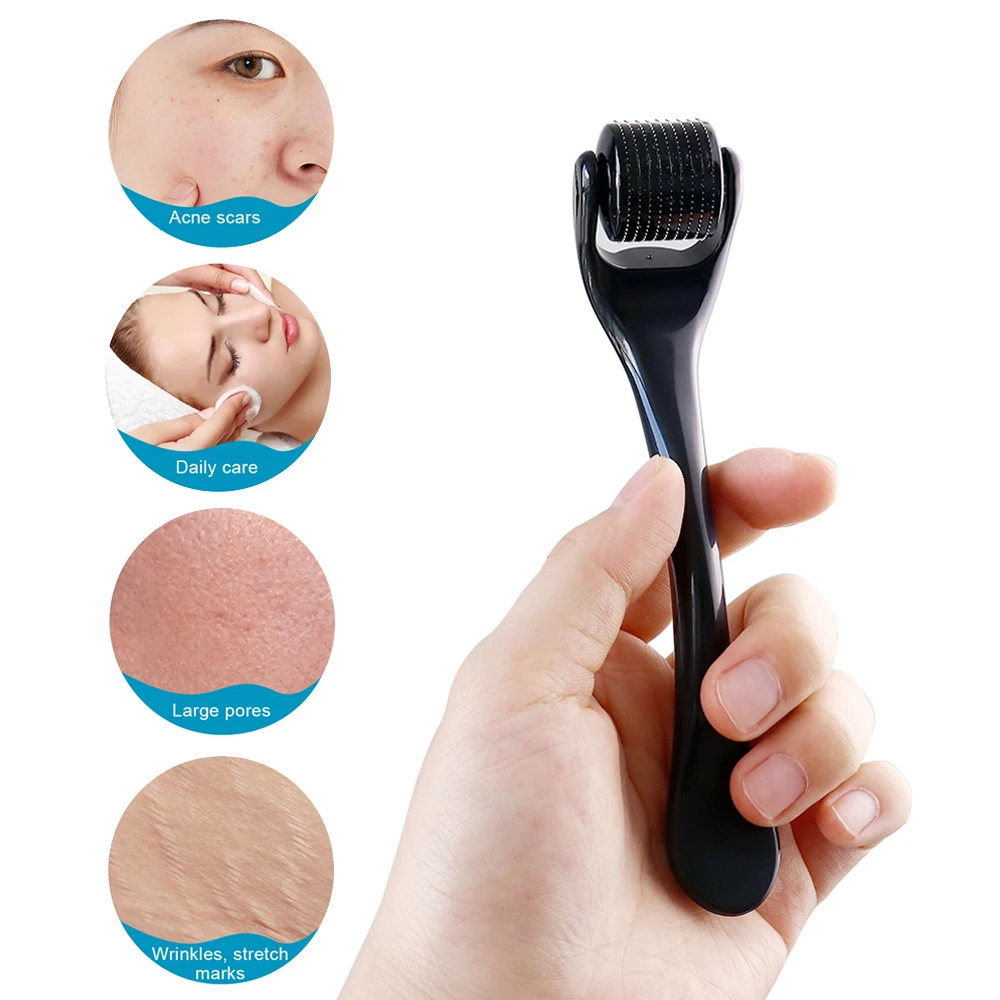 Professional 540 Derma Roller 0.2/0.25/0.3mm Titanium Microneedle Facial Roller Hair growth Reduce Acne Marks Skin Care
