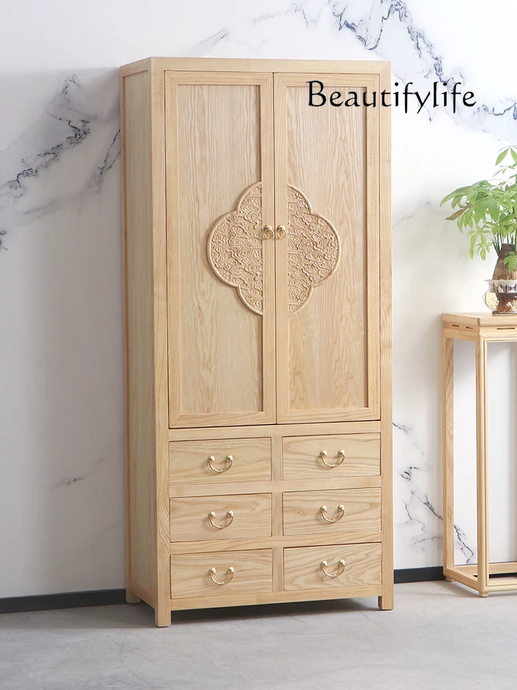 

Chinese Ash Zen Classical Bedroom Locker Classical Wood Color Closet