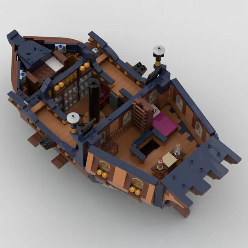 جديد 2184 قطعة Moc سلسلة قراصنة القرون الوسطى الأوروبية ليل تشونك 2025 سفينة حربية أفكار إبداعية لعبة الرائد الإمبراطوري هدية بنة