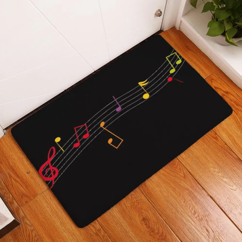 Mat Carpet Pad Rug Music Note Piano Print Non-slip Door Kitchen Bathroom Decor tapis cuisine alfombra cocina doormat