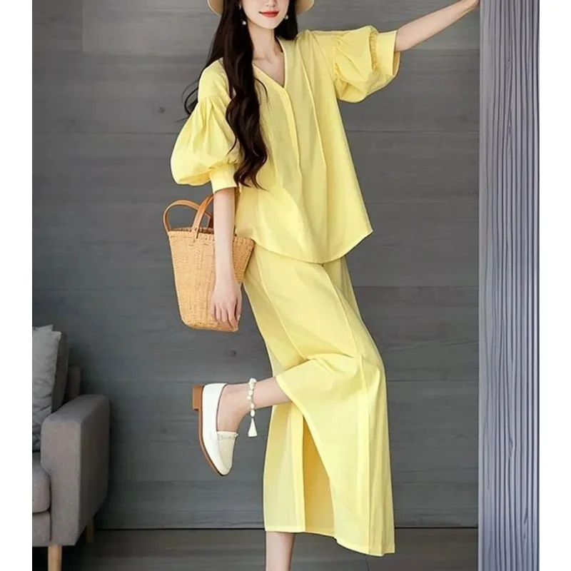 

Spring 2026 High-end Sense Is Beautiful,beautiful Fashionable Yellow Shirt Suit Skirt Girl
