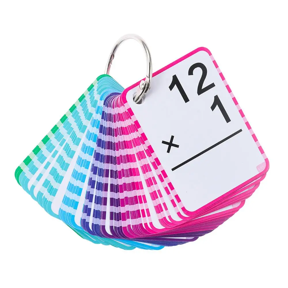 Novos tempos tabela gráfico multiplicação cartão flash educação pré-escolar ferramenta de aprendizagem pop-it matemática brinquedo fidget com cartões multi-matemática