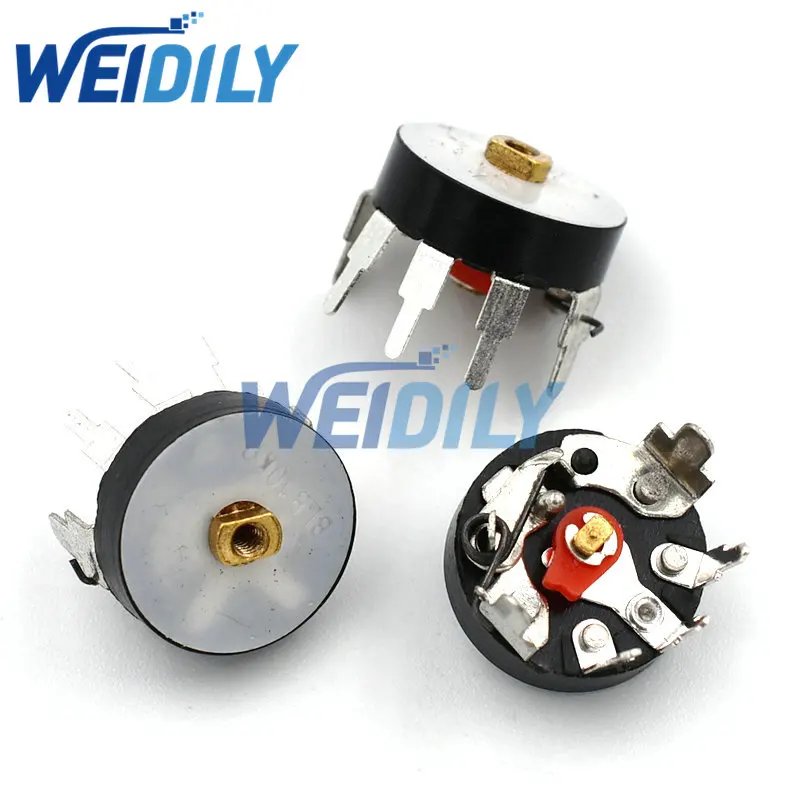 5PCS Radio Potentiometer RV12MM B503 B50K Power Amplifier Volume Potentiometer With Switch Corner Pin