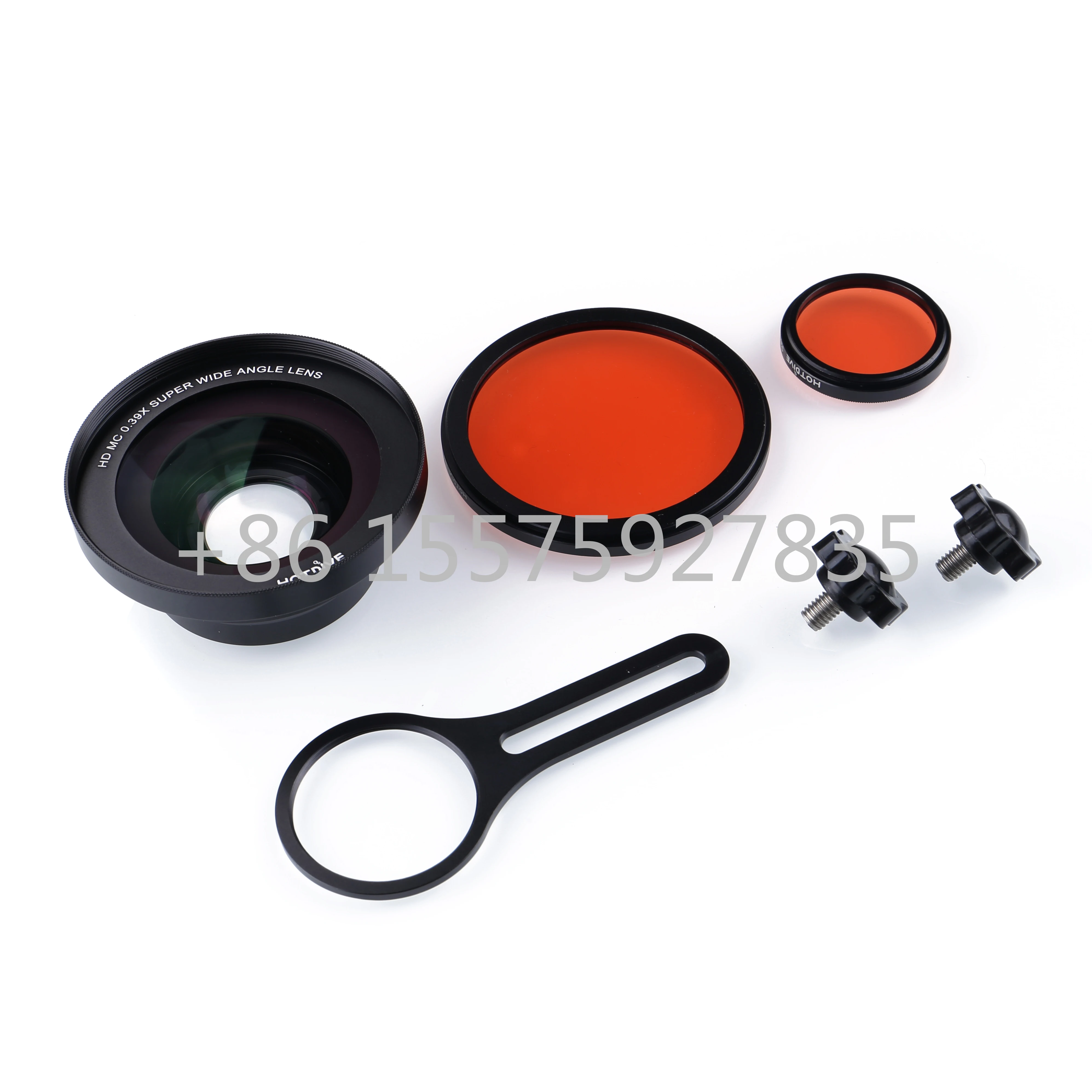 Hotdive H2 /H2 Pro Phone Housing Lens Kit Wide Angle Lens Kit Red Filter Color Correction