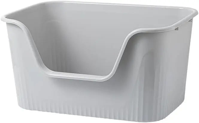 

Extra Large Litter Box 25.27"L x 17.83"W x 13.11"H, High Sides, Anti-Scatter, No Tools Needed, Multi-Cat, Jumbo, Grey