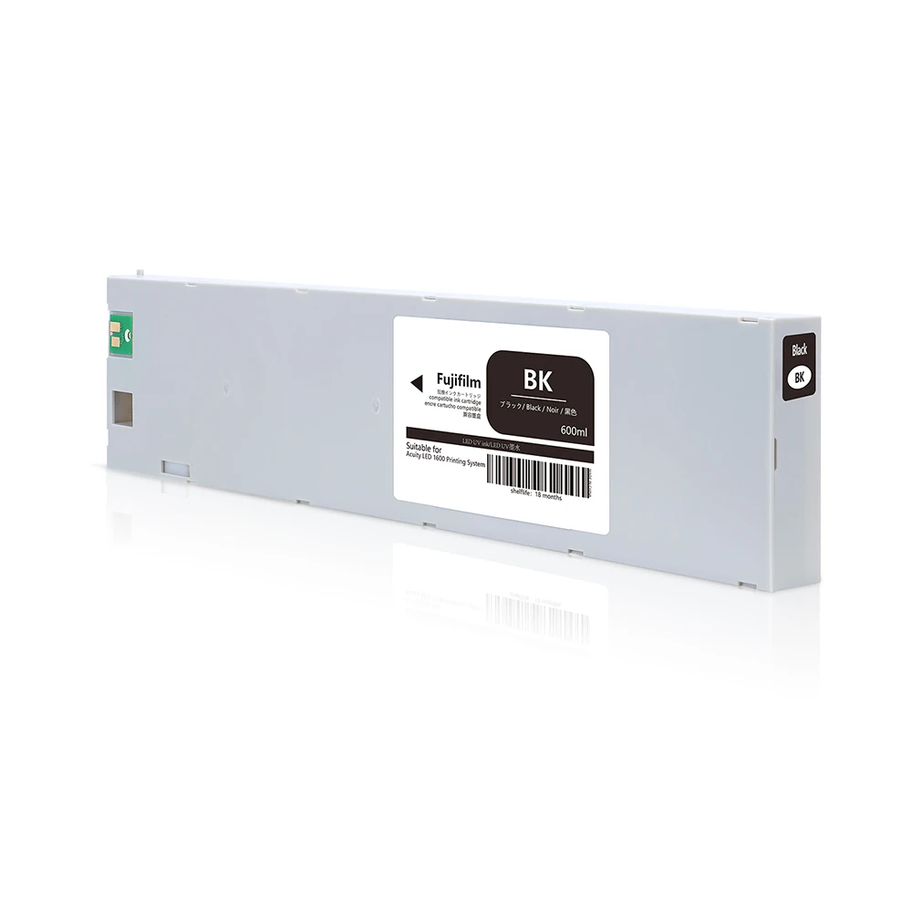 600ml LED 1600 Compatible Ink Cartridge with UV Ink and One-Time Use Chip for Fujifilm Acuity LED1600 II Printer