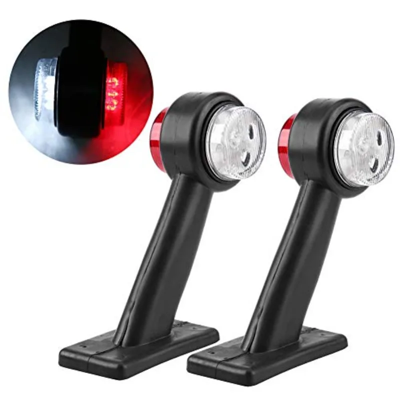 

A Pair of Trucks Caravan Trailer and 12LED Side Marker Light with A White and Red Outline Gap Indicator Light X6/X4 Series