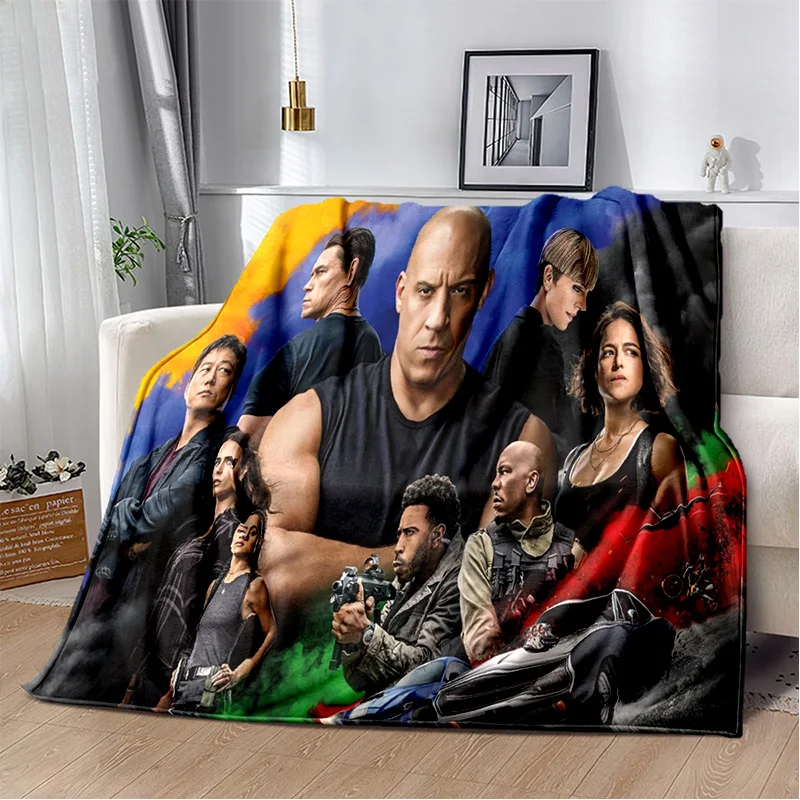 HD 10 Fast & Furious X  3D Printed Soft Plush Blanket,Flannel Blanket Throw Blanket for Living Room Bedroom Bed Sofa Picnic Kids