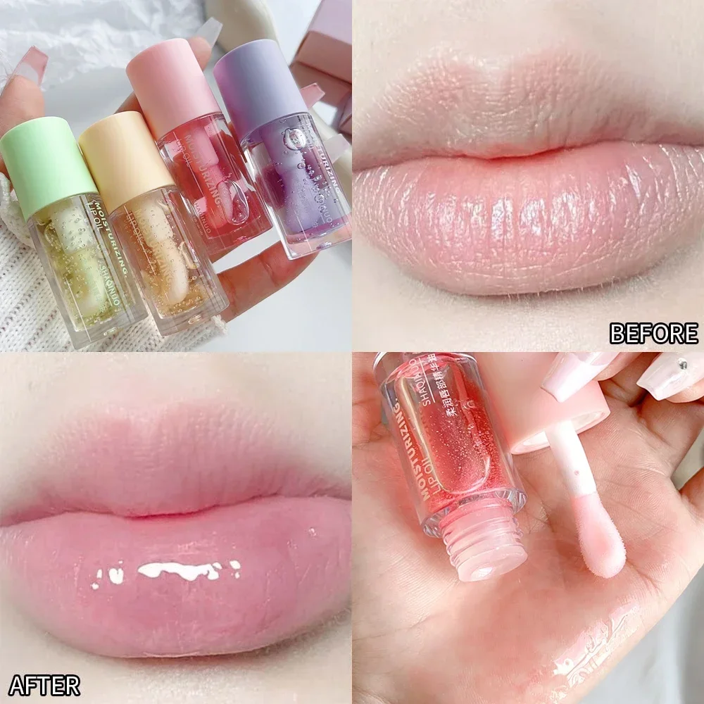 Hydraterende Lip Olie Kristallen Spiegel Lipgloss Getinte Voller Langdurige Hydraterende Gekleurde Lippenstift Balsem Waterdichte Lippen Make-Up