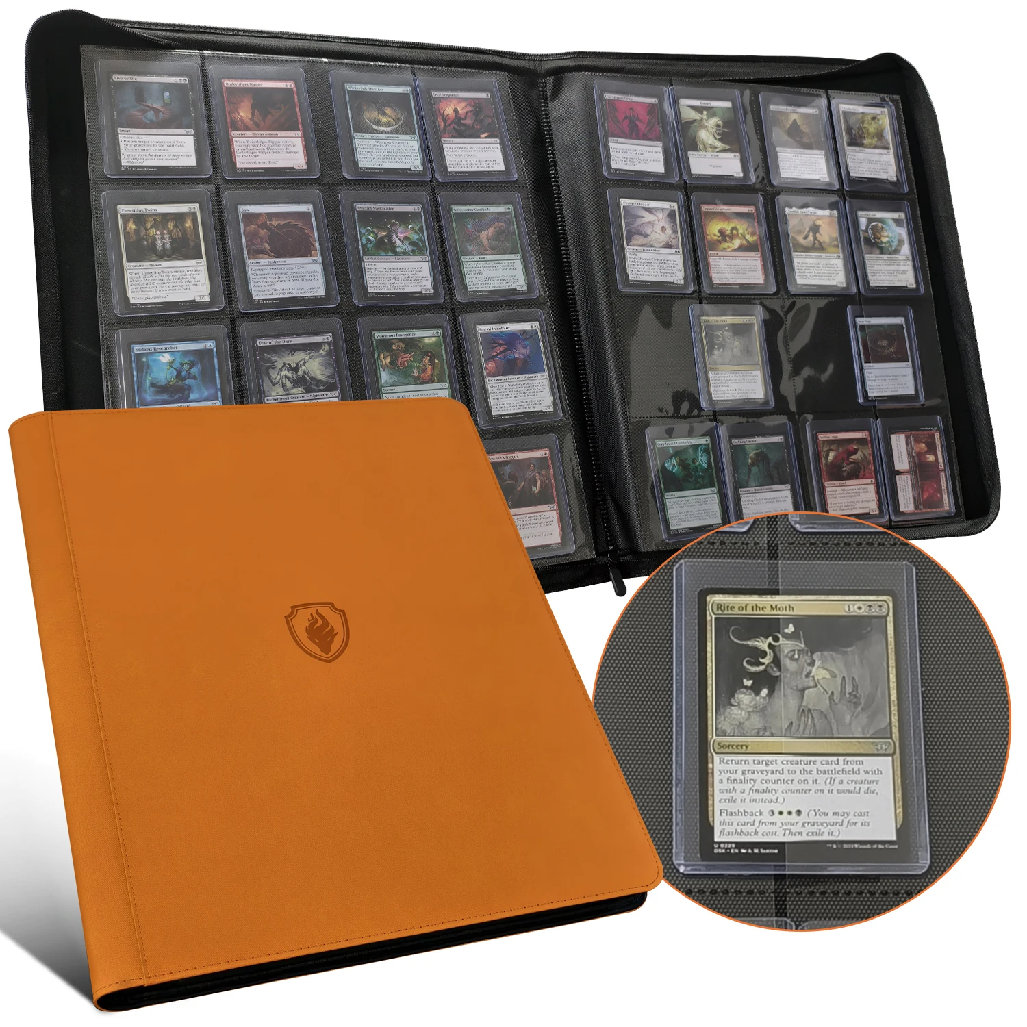 16 Pocket Toploader Binder, biedt plaats aan 640 Top Loaders - Premium Top Loader Binder, Hoezen voor 3 "x 4" Stijve Kaart