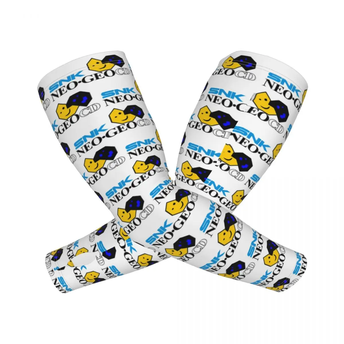 Neo Geo Logo Neogeo Arcade Game في الهواء الطلق أكمام أذرع تبريد الشمس الأشعة فوق البنفسجية غطاء للحماية الصيف الحرير الجليد ركوب الدراجات أكمام الوشم