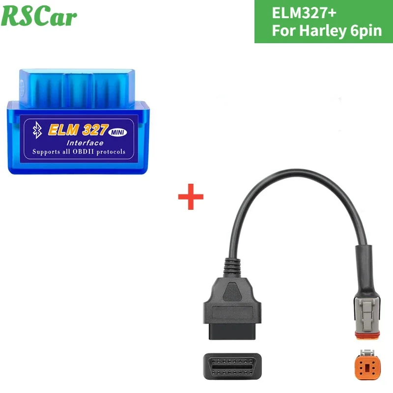 El mejor ELM32716pin Universal OBD2 con Cable de diagnóstico de motocicleta para Honda/Yamaha otras herramientas de detección de fallos de ECU de