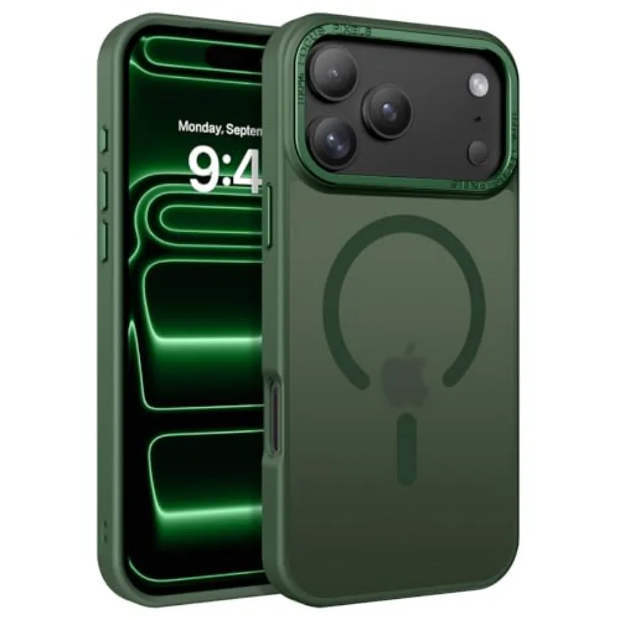 

Магнитный тонкий милый матовый полупрозрачный противоударный защитный чехол-бампер для iPhone 17 Pro Max 6.9 2025 — совместим с Ma