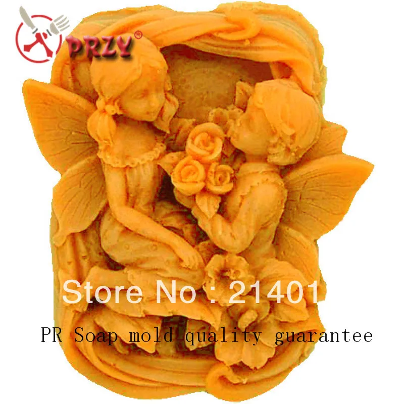 

PRZY-Manual Soap Mold for Cake Decoration, Angel Silicone Moulds, Fondant Tools, No. 008, No Odor, No Stains