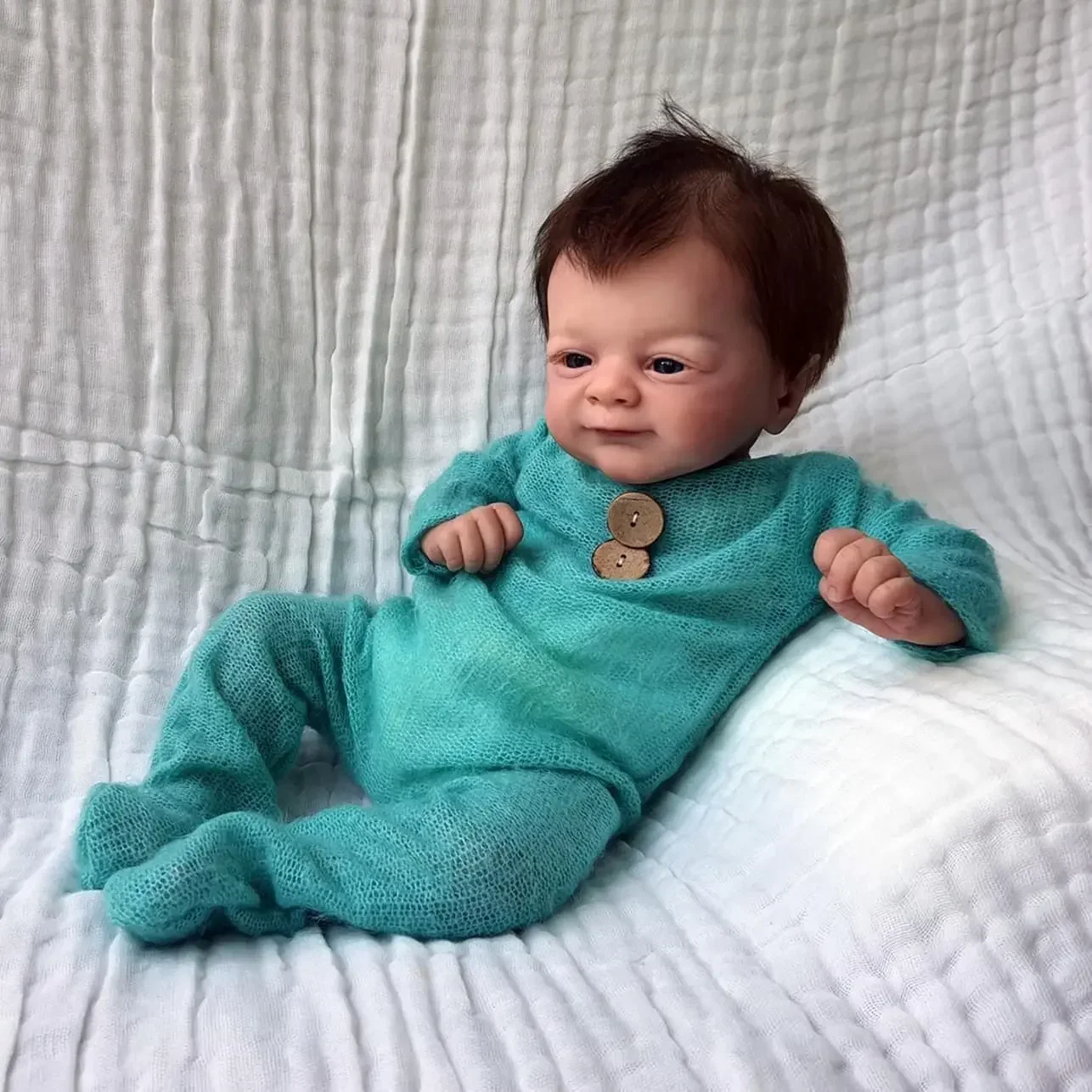 

NPK 18inch Elf Flynn Newborn Baby Reborn Doll Lifelike Soft Touch Cuddly Baby Multiple Layers Painting 3D Skin