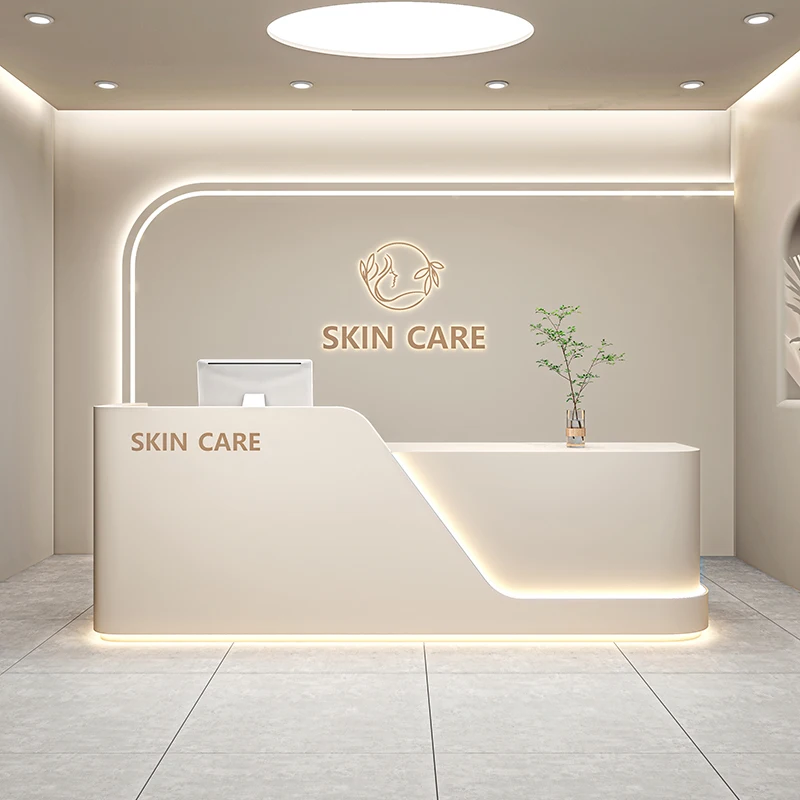 

Business With Drawers Reception Desk Advertising Table Boss Reception Desk Modern Entrance Recepcion Mostrador Beauty Furniture