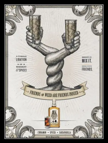 Letrero/placa metálica de estilo retro vintage Hendricks Gin para bar, pub, o refugio masculino - Aluminio