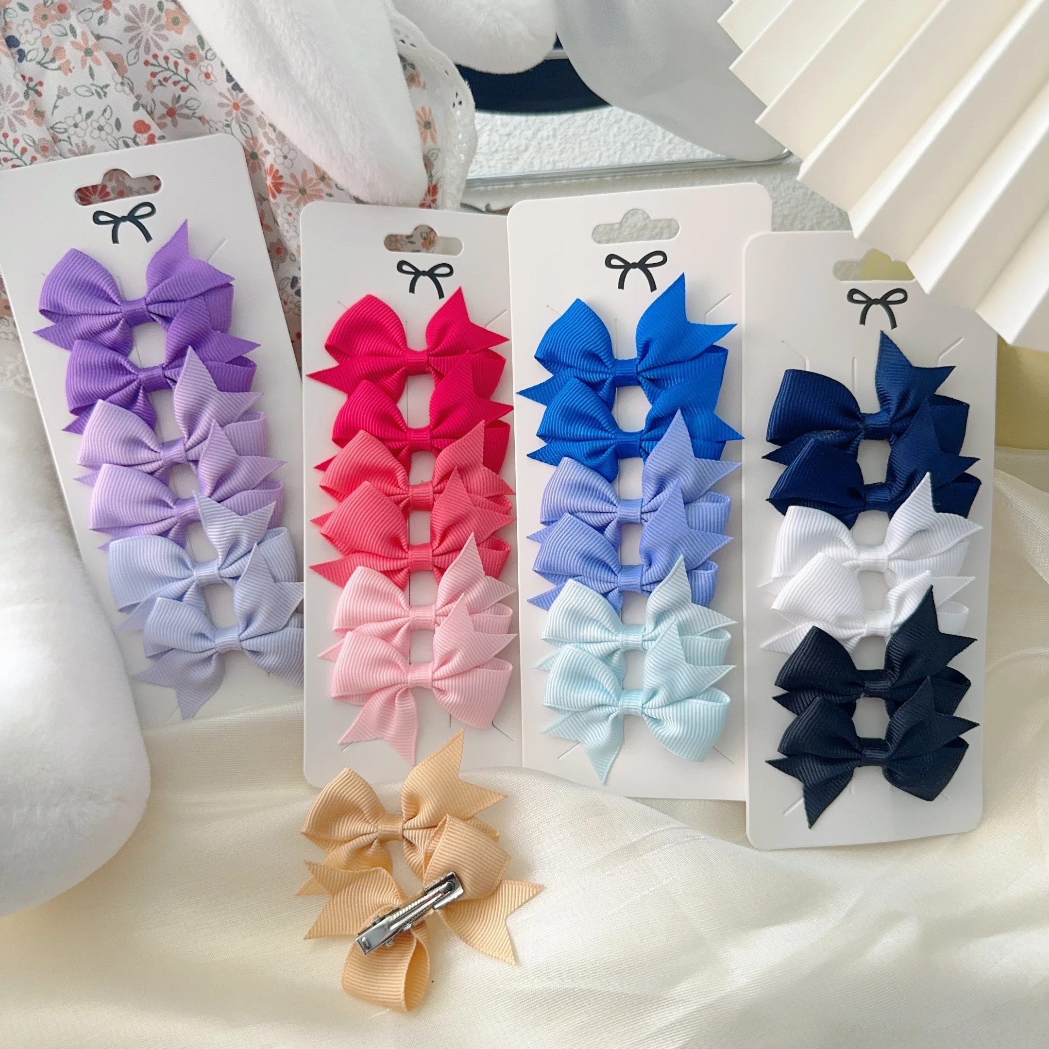 6 stili 6 pezzi fiocchi per capelli set ragazze principessa bowknot forcine con fermaglio per capelli mollette neonati bambini piccoli accessori per