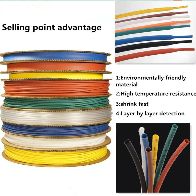 

High Quality Heat Shrink Sleeving White Colour Long 200m(656Ft)Tube Inner Diameter 3mm(0.118")Wire Wrap Cable Kit