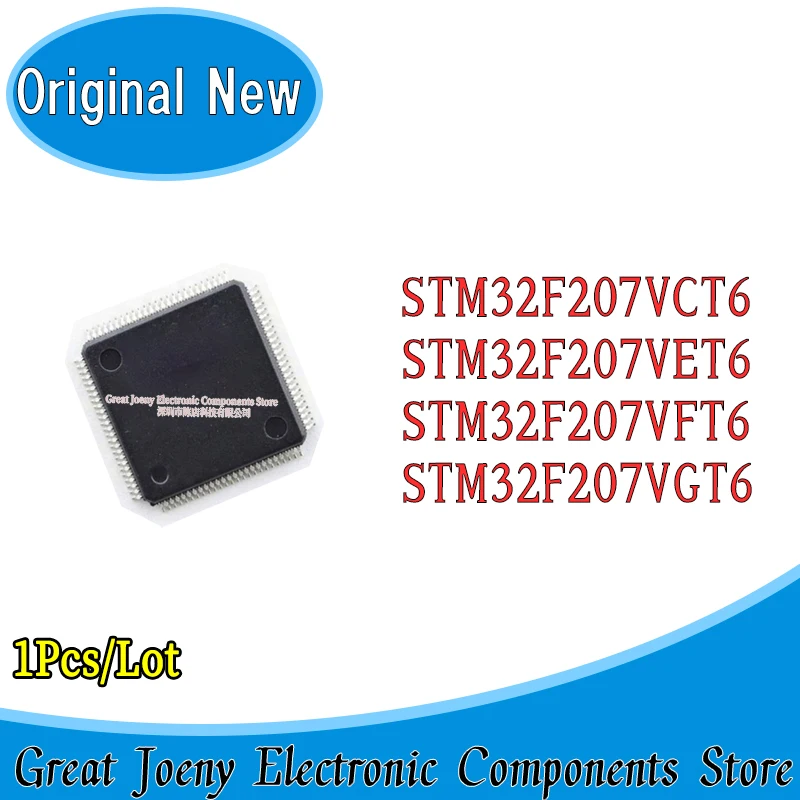 100% New Original STM32F207 STM32F207VCT6 STM32F207VET6 STM32F207VFT6 STM32F207VGT6 IC MCU Chipset LQFP-100 Plastic Casing