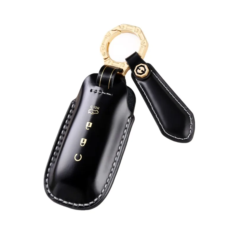 Genuine Leather Key Cover Case Remote Car for Nissan Sylphy 14th 2023 X-Trail 2022 Car Accessories Keychain Holder