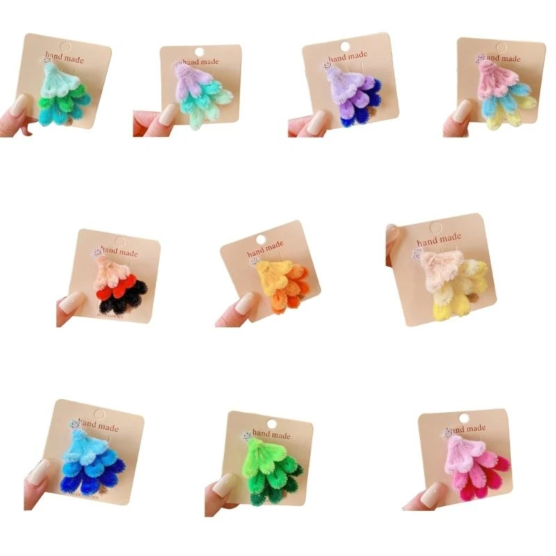 

Christmas Tree Hairpins Hot Girls Twist Plush Christmas Tree Festival Hair Clip for Woman Ponytail Hair Clip 15UB
