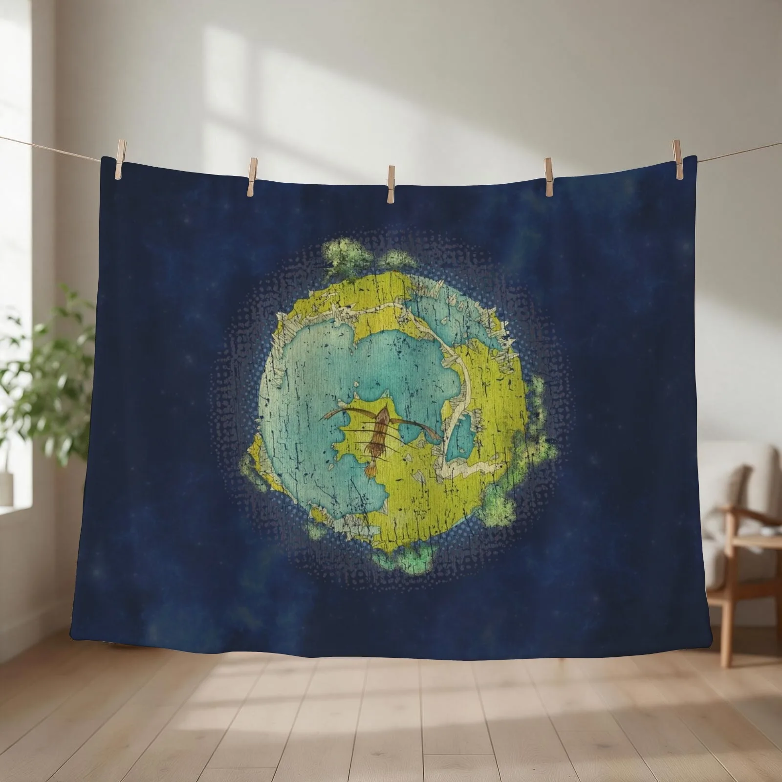 Fragile Earth 1971 Throw Blanket couch cozy soft plush fuzzy picnic outdoor blanket