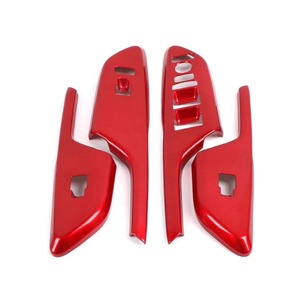 Window Lift Switch For Honda 10th Generation Civic 2016 2017 2018 2019 2020 2021 Carbon Fiber Red Cars Accessories Decoration 4