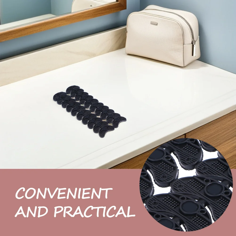 Coussinets de talon noirs, 20 pièces, Inserts arrière, protecteurs, semelles de coussin, doublures antidérapantes, caoutchouc épais, outils de soins des pieds durables