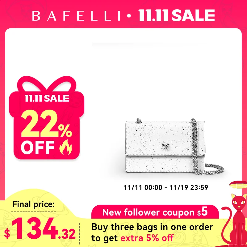 Мини-сумка через плечо с ремешком-цепочкой, женская маленькая квадратная сумка через плечо, новинка 2023 года - Bafeli