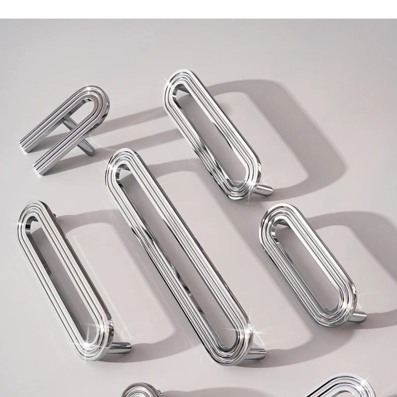 Chrome finished solid brass cabinet handle — supplier illustration 2