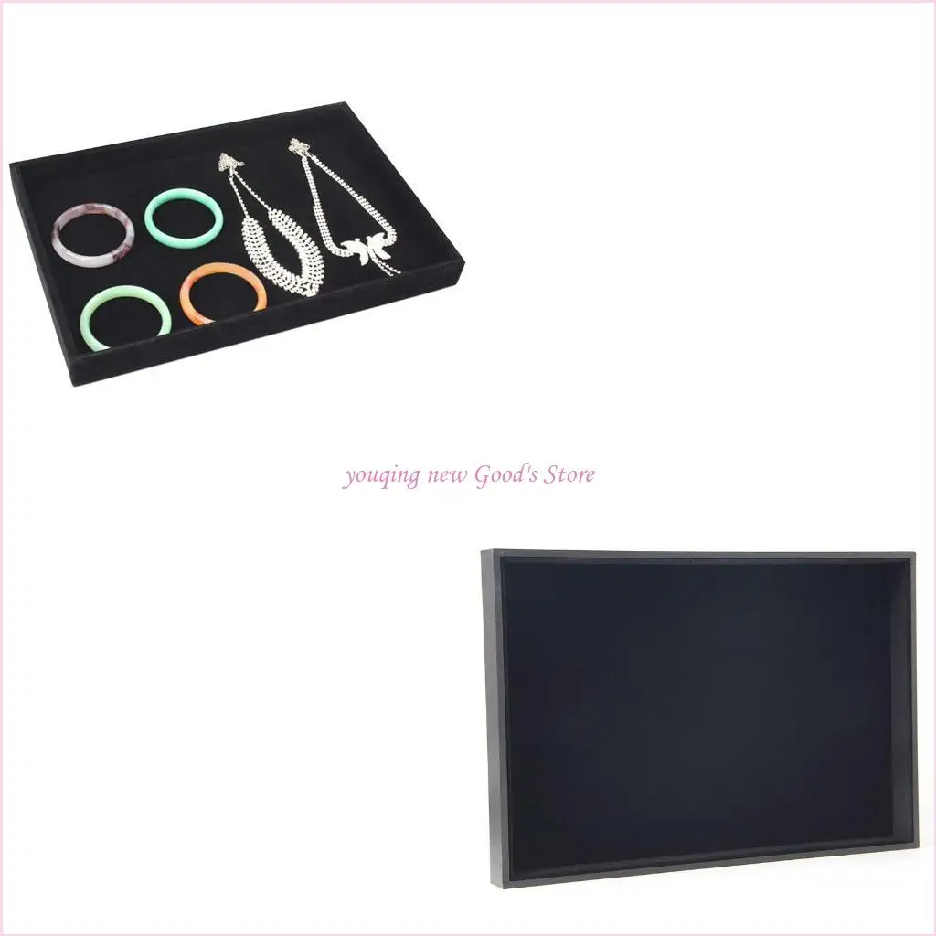 

57QA Black Jewelry Storage Tray Ring Earring Pretty Jewelry Tray