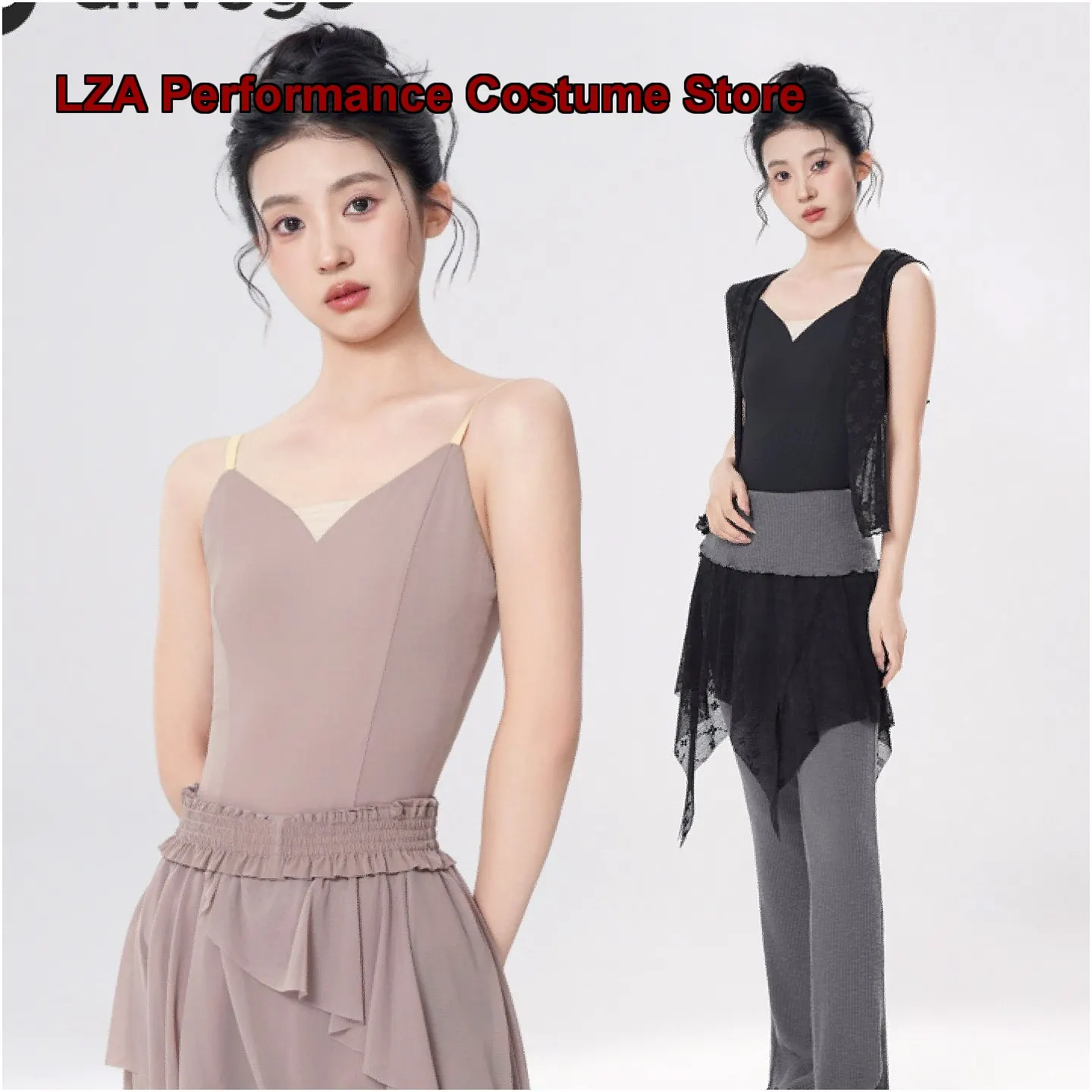 Women's Adult Dance Practice Leotard Camisole Body Suit Art Exam High Cut Gymnastics