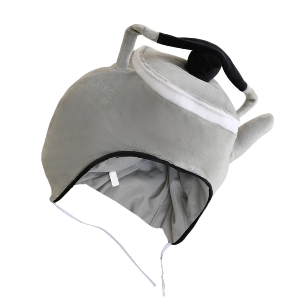 

Cartoon Headset Kettle Props for Photograph Grey Pp Cotton Cute Headgear Hats