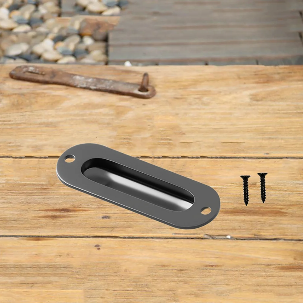 

1 set 1 Set Recessed Cabinet Handle Round Hidden Door Pull For Wardrobe Cupboard Sliding Furniture Grip Durable Latch Design
