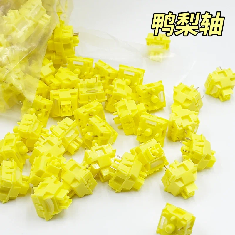 OUTEMU Pear Switch HP Tactile Light Pressure Sound Stones 5pins 35g Hot Swap Mechanical Keyboard Switches For Word Coding Games