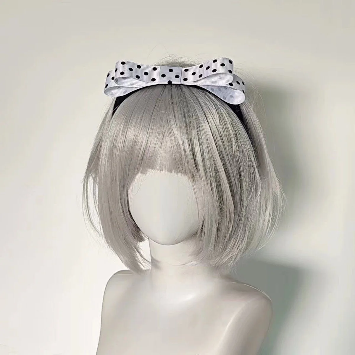 لوليتا إكسسوارات الشعر الاتجاه المرأة واسعة عقال القوس عقدة الحلو نمط البولكا نقطة هيرباند لطيف هوب أغطية الرأس