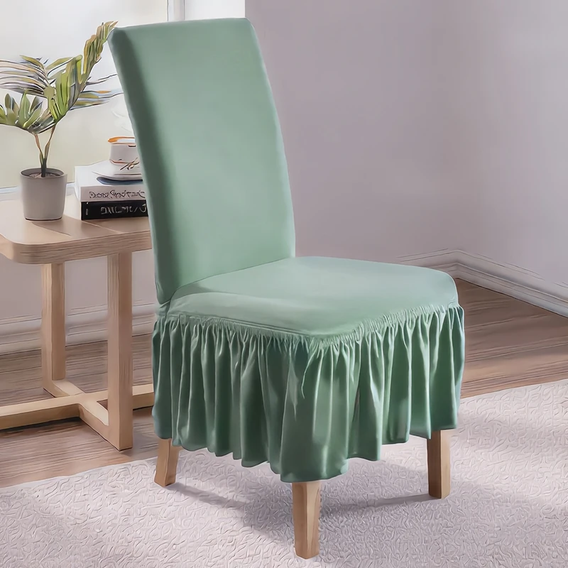 Stretch Spandex Dining Chair Cover Protectors Super Fit Banquet Chair Seat Slipcovers for Hotel and Wedding Ceremony chair skirt